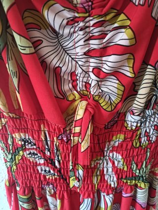 Mono estampado verano rojo