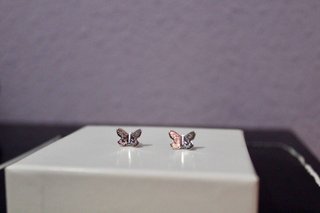 Pendientes Mariposa Plata Chapada