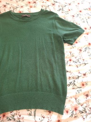 T-shirt de malha verde