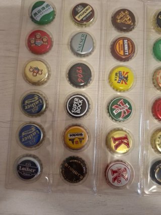 36 Chapas de Cerveza Coleccionables