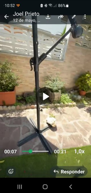 Sombrilla de terraza negra
