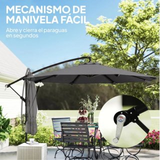 Sombrilla de terraza negra