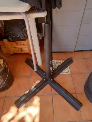 Sombrilla de terraza negra
