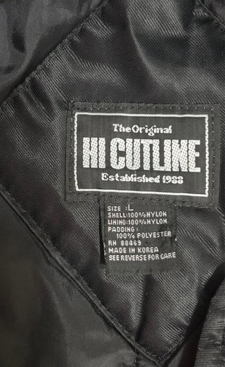 Chaqueta beisbolera Hi Cutline Negra y Gris