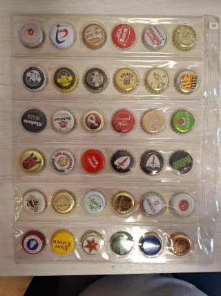 36 chapas de cerveza variadas