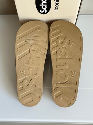 Ciabatte Scholl Tg 38 Marrone e Bianco