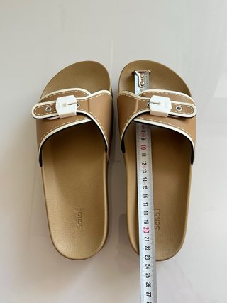 Ciabatte Scholl Tg 38 Marrone e Bianco