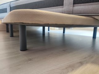 Colchón y base tapizada 135x200 refuerzo lumbar