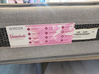 Colchón y base tapizada 135x200 refuerzo lumbar