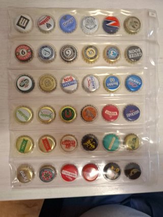 36 chapas de cerveza coleccionables