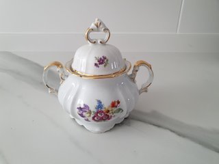 Juego de café porcelana Santa Clara floral