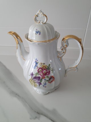 Juego de café porcelana Santa Clara floral