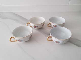 Juego de café porcelana Santa Clara floral
