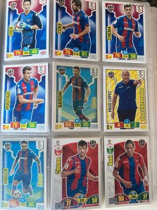 81 Cromos Levante UD distintas temporadas y colecc