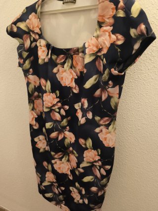 Vestido ZERMATT floral azul y rosa talla 44