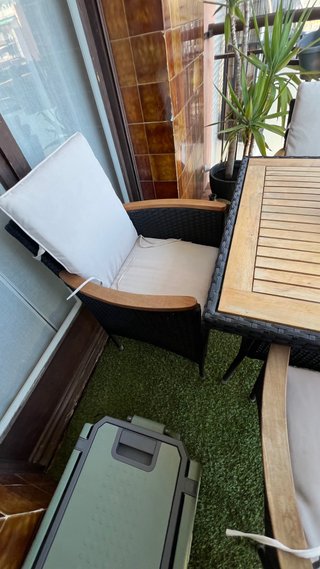 Conjunto Terraza Ratán y Madera