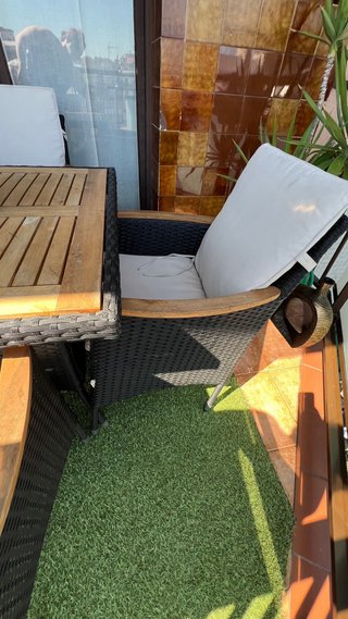 Conjunto Terraza Ratán y Madera