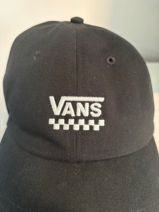 Gorra Vans Negra Logo Checkerboard