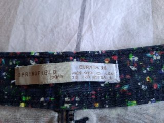 Falda vaquera estampada