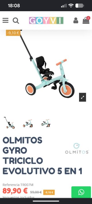 Bicicleta evolutiva Olmitos Gyro 1-5 años