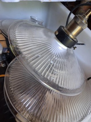Lámpara Techo Cristal y Metal Lote de 5 lamparas
