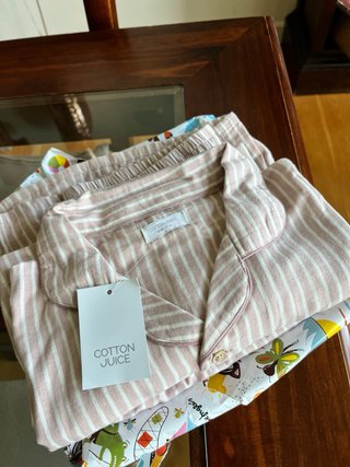 Pijama niña T-15/16 rayas Rosa palo
