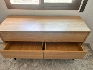 Cómoda 6 cajones madera natural Klasthome.