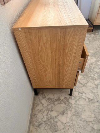 Cómoda 6 cajones madera natural Klasthome.