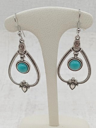 Pendientes largos chapados en plata