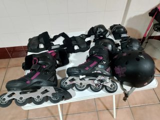 Equipo Patines en Línea Talla 37-40+ Protecciones