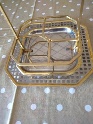 Porta olio e aceto oro/argento
