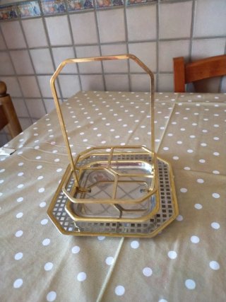 Porta olio e aceto oro/argento