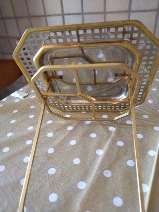 Porta olio e aceto oro/argento
