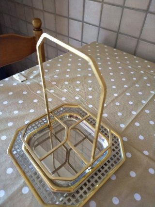Porta olio e aceto oro/argento