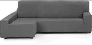 Fodera per chaise longue grigia in tessuto
