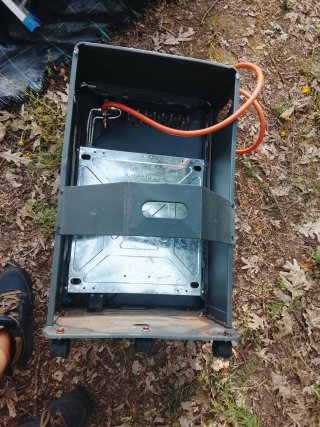 Estufa de gas FULMO gris con tubo y regulador