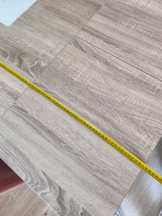 Mesa de comedor madera y cristal