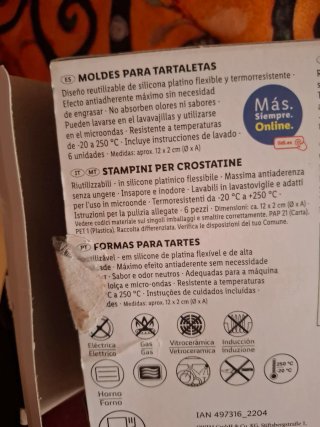 Moldes Tartaletas Ernesto Silicona Colores Set 6