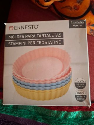 Moldes Tartaletas Ernesto Silicona Colores Set 6
