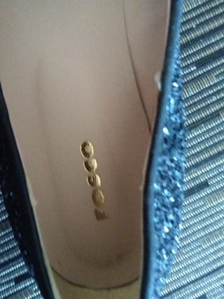 Zapatos planos mujer azul marino brillantes