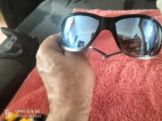 Gafas de sol estilo aviador gris crista celeste