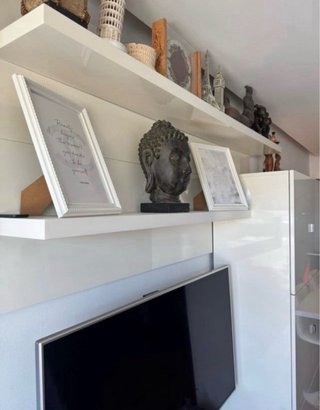 Mueble TV Kibuc lacado blanco. SOLO HOY Y MAÑANA