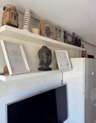 Mueble TV Kibuc lacado blanco. SOLO HOY Y MAÑANA
