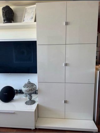 Mueble TV Kibuc lacado blanco. SOLO HOY Y MAÑANA