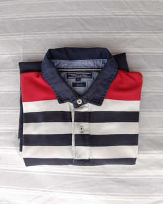 Polo Tommy Hilfiger Talla L Rayas