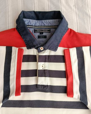 Polo Tommy Hilfiger Talla L Rayas