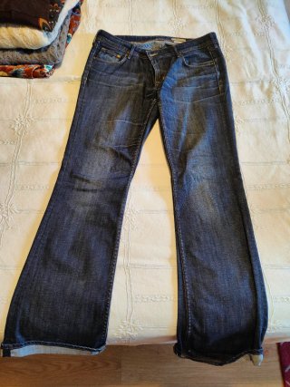 Pantalón vaquero mujer flare azul