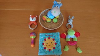 Lote Juguetes Bebé Peluche Coche Sonajero