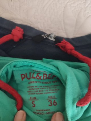 Sudadera Pull&Bear 1991 Verde Rosa