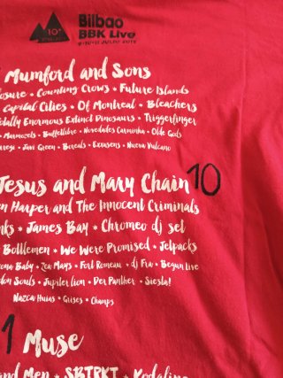 Camiseta BBK Live 2015 Talla S